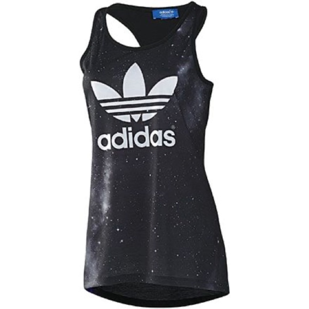 Adidas Vintage Black Galaxy Adidas Originals Tank